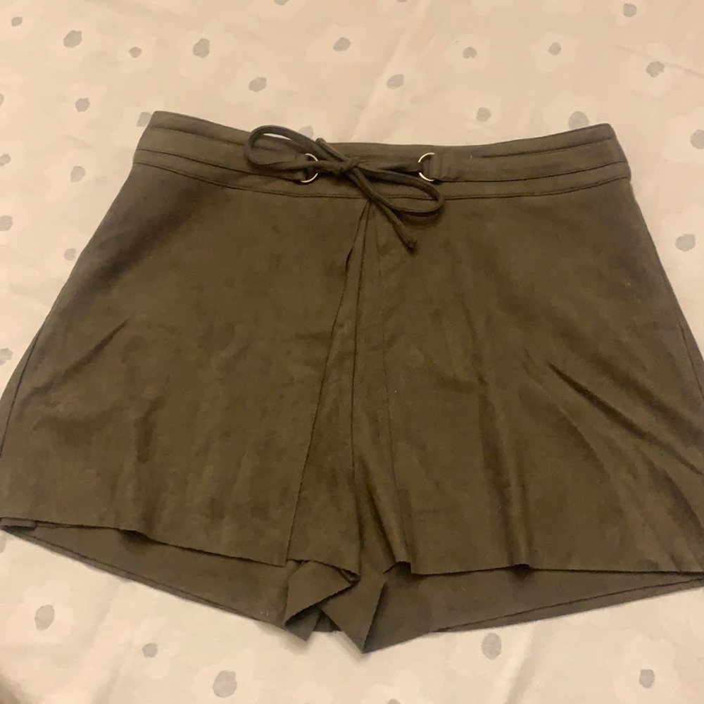 Soft honey punch skirt with shorts underneath. Very comfortable.